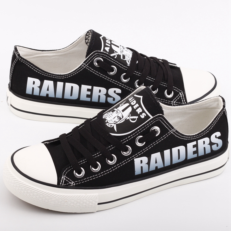 Women's NFL Oakland Raiders Repeat Print Low Top Sneakers 002